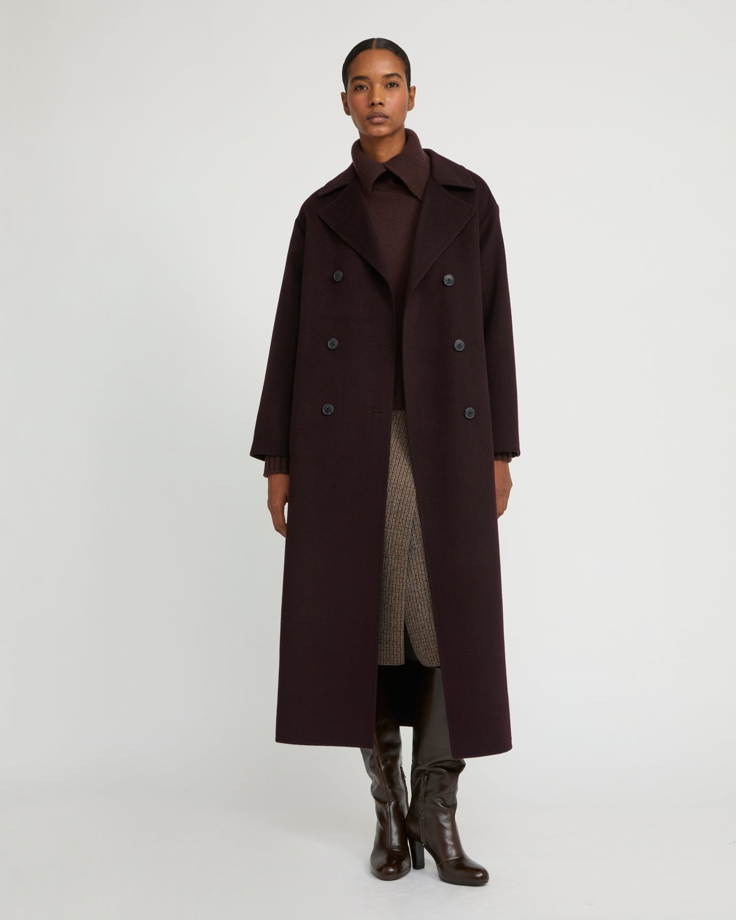 Double-sided wool-blend trench coat - Yves Salomon