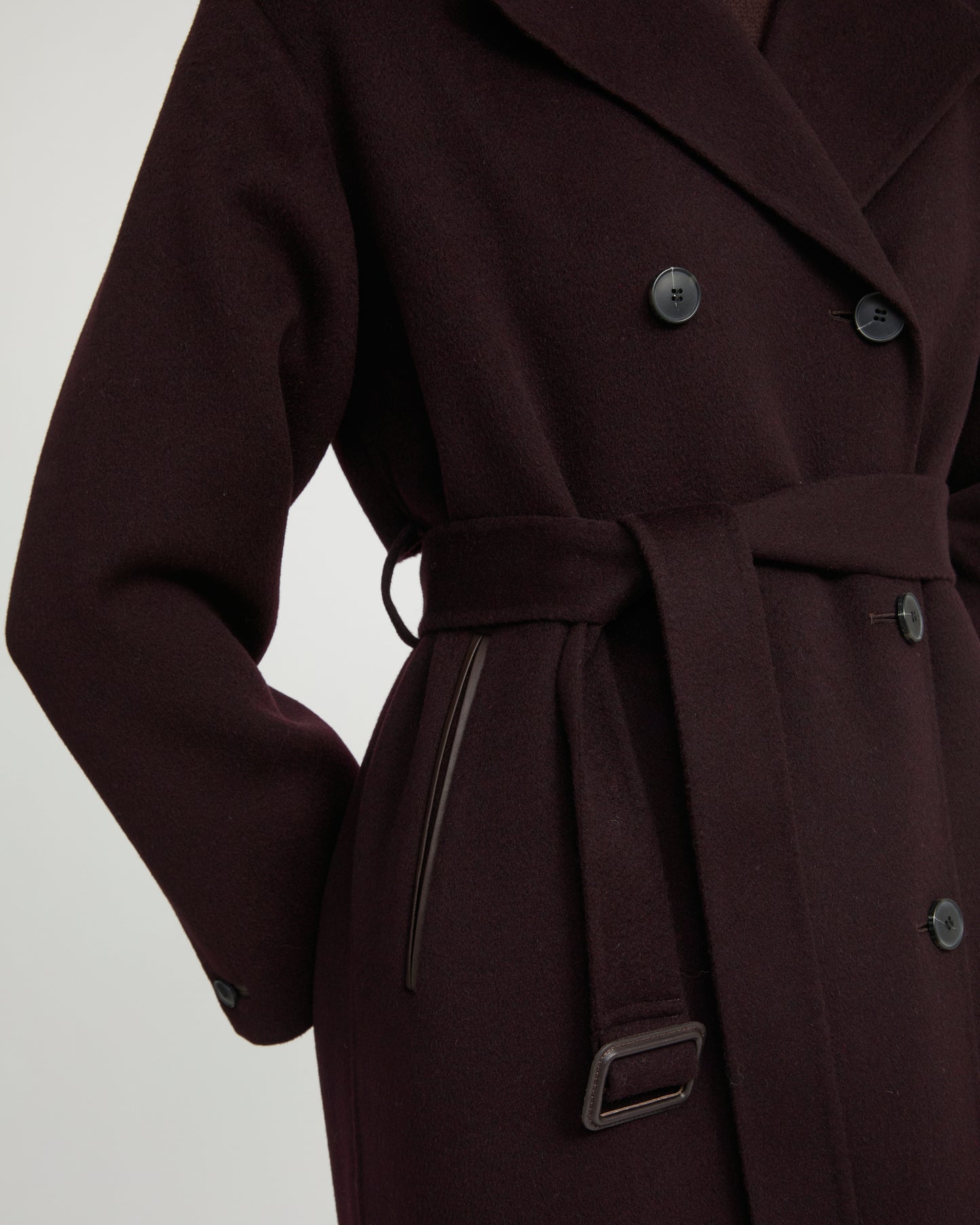 Double-sided wool-blend trench coat - Yves Salomon