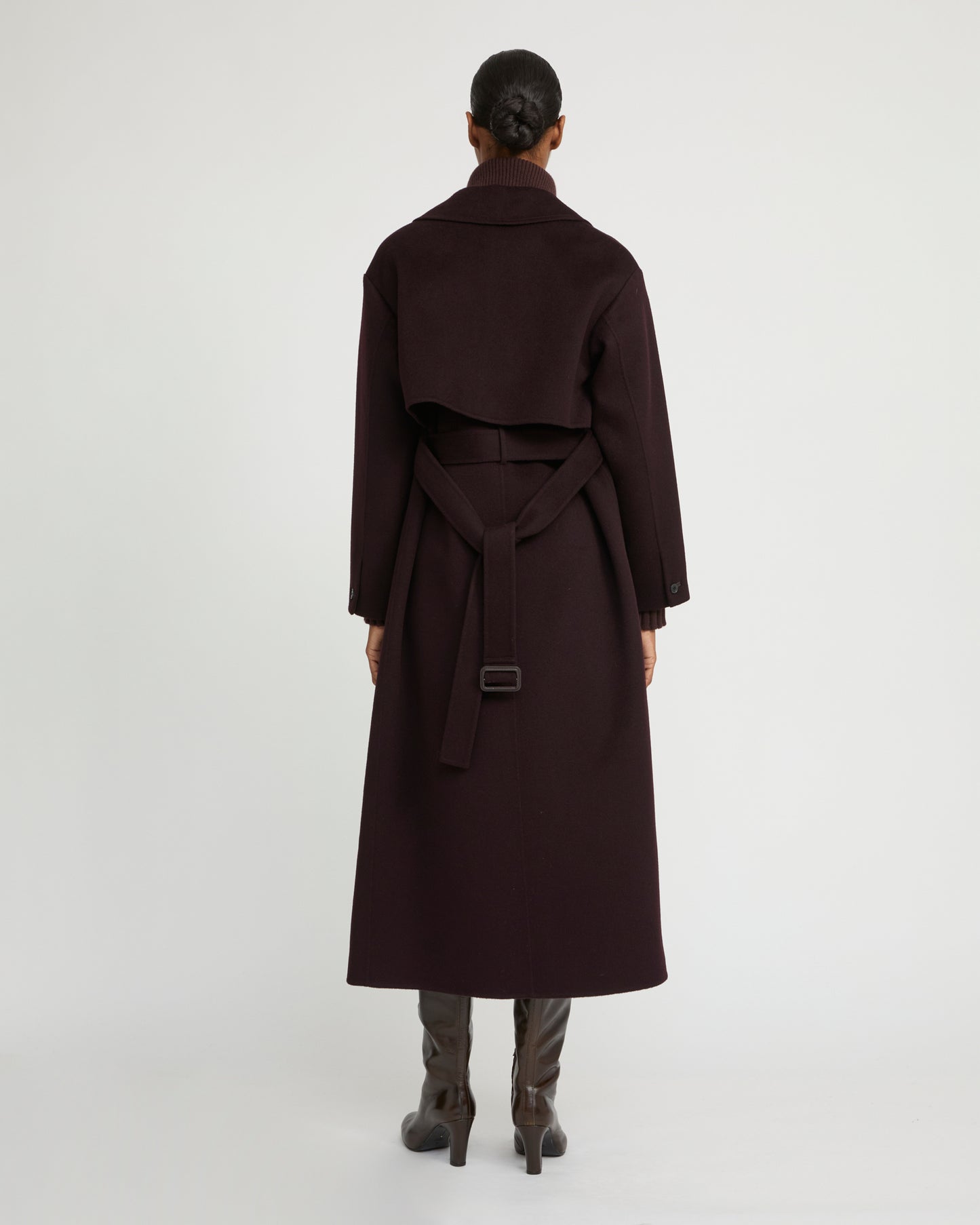 Double-sided wool-blend trench coat - Yves Salomon