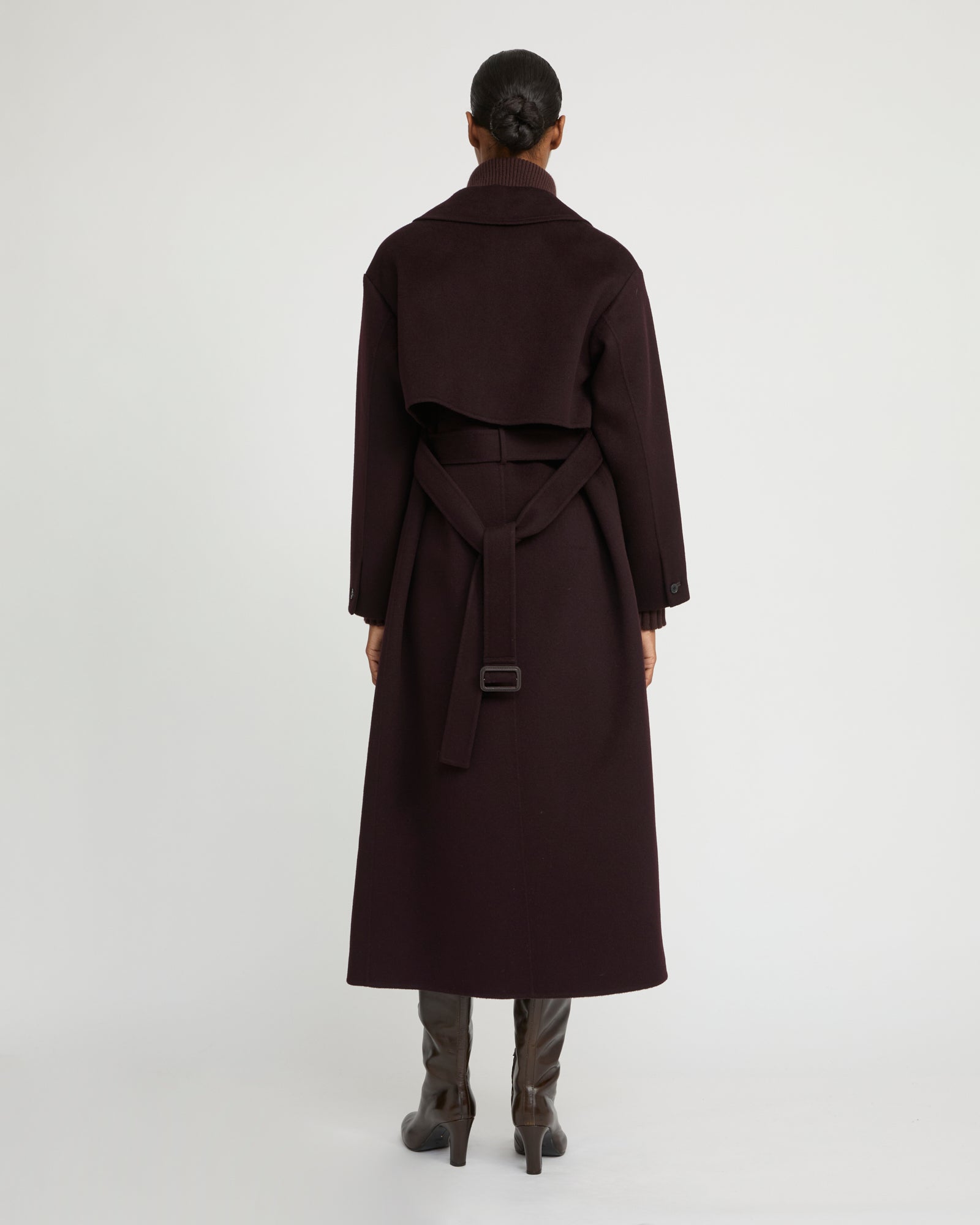 Double-sided wool-blend trench coat - Yves Salomon