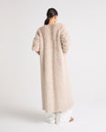 Long mink and knit coat