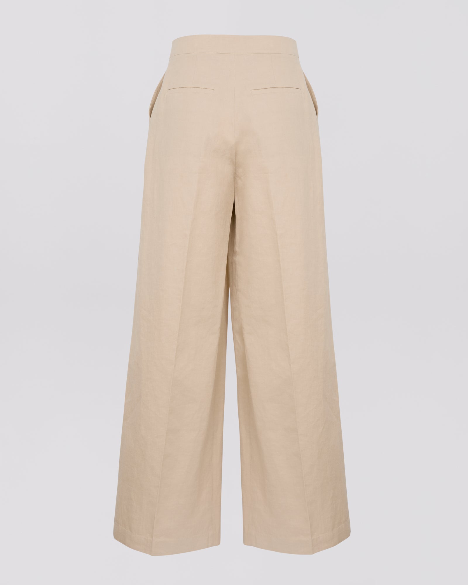 Private sale - Pleated trousers in cotton- Linen fabric -Yves Salomon