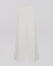 Wide-leg denim trousers