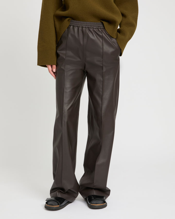 Fine lamb leather loose trousers -Yves Salomon
