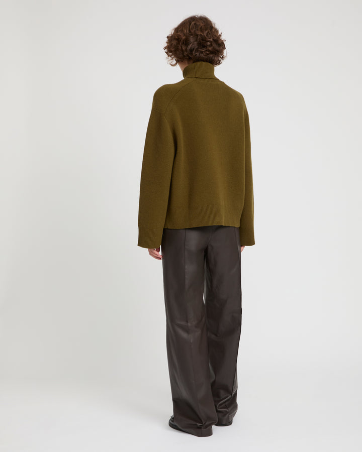 Fine lamb leather loose trousers -Yves Salomon