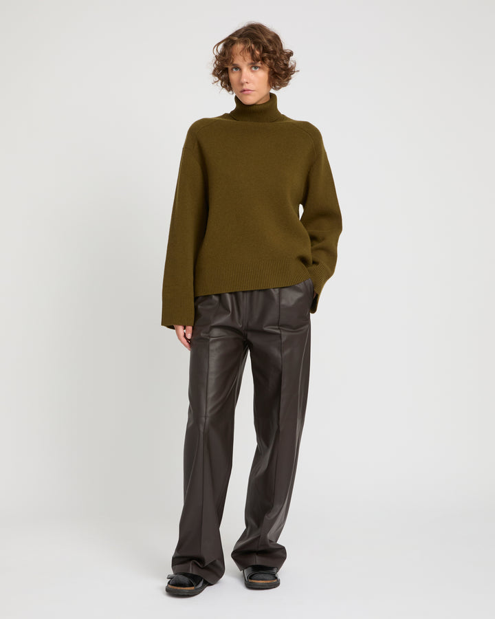 Fine lamb leather loose trousers -Yves Salomon
