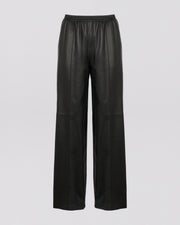 Fine lamb leather loose trousers