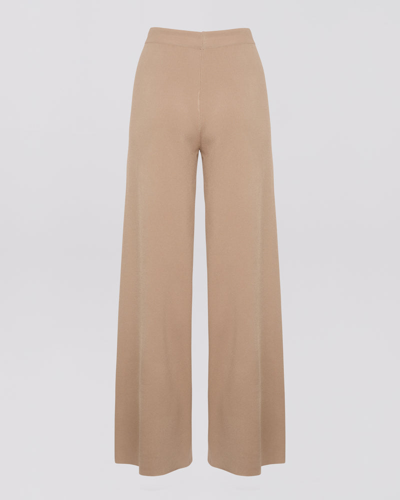 Knitted wide leg trousers