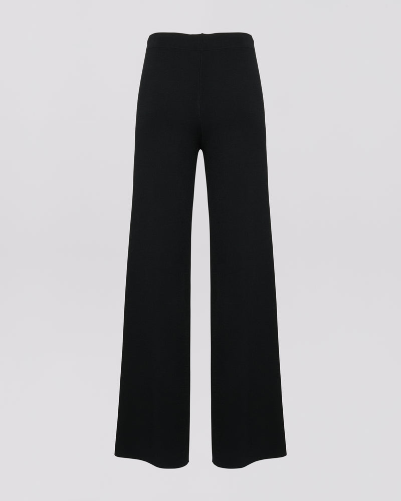 Knitted wide leg trousers