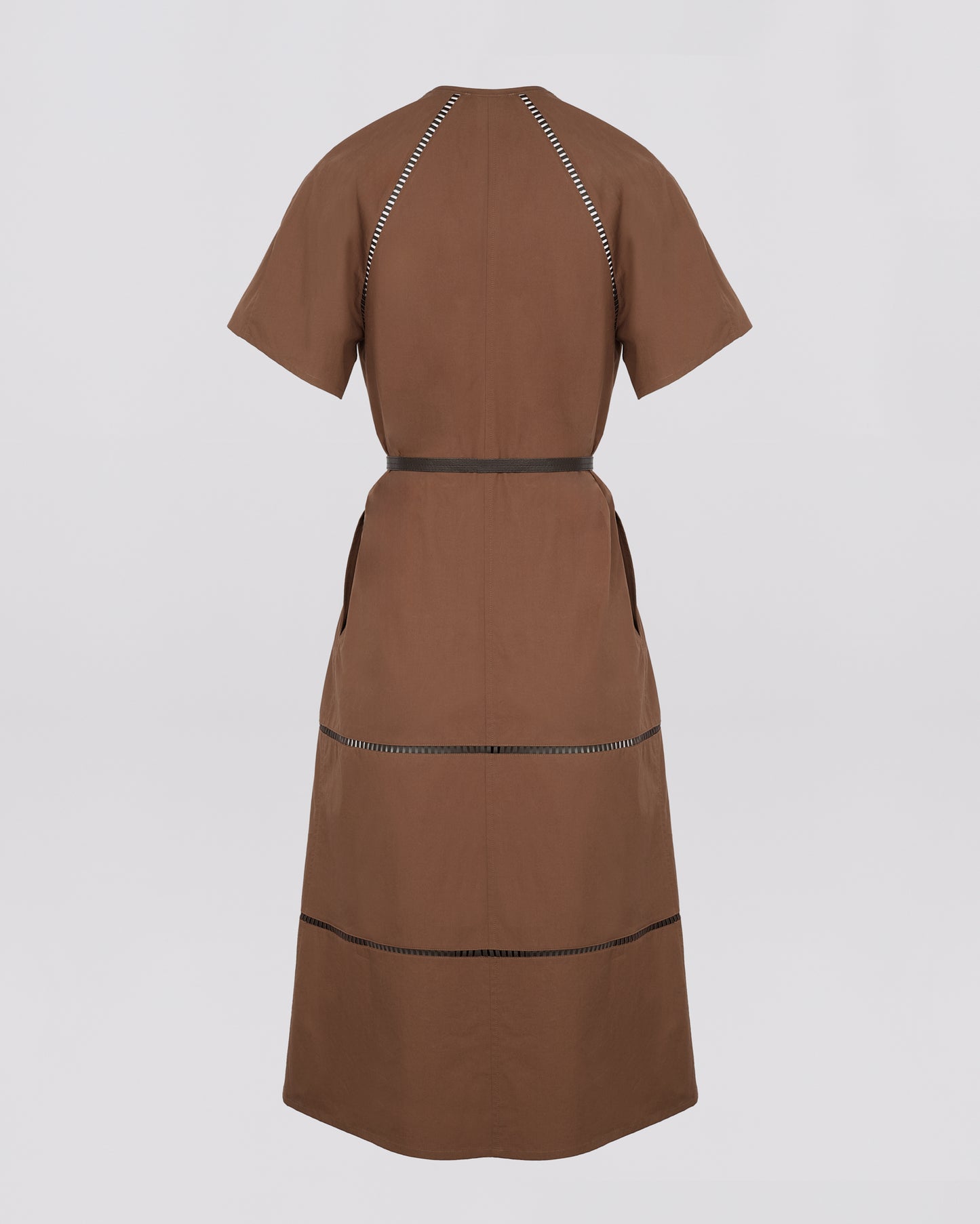 Cotton poplin dress with broderie anglaise
