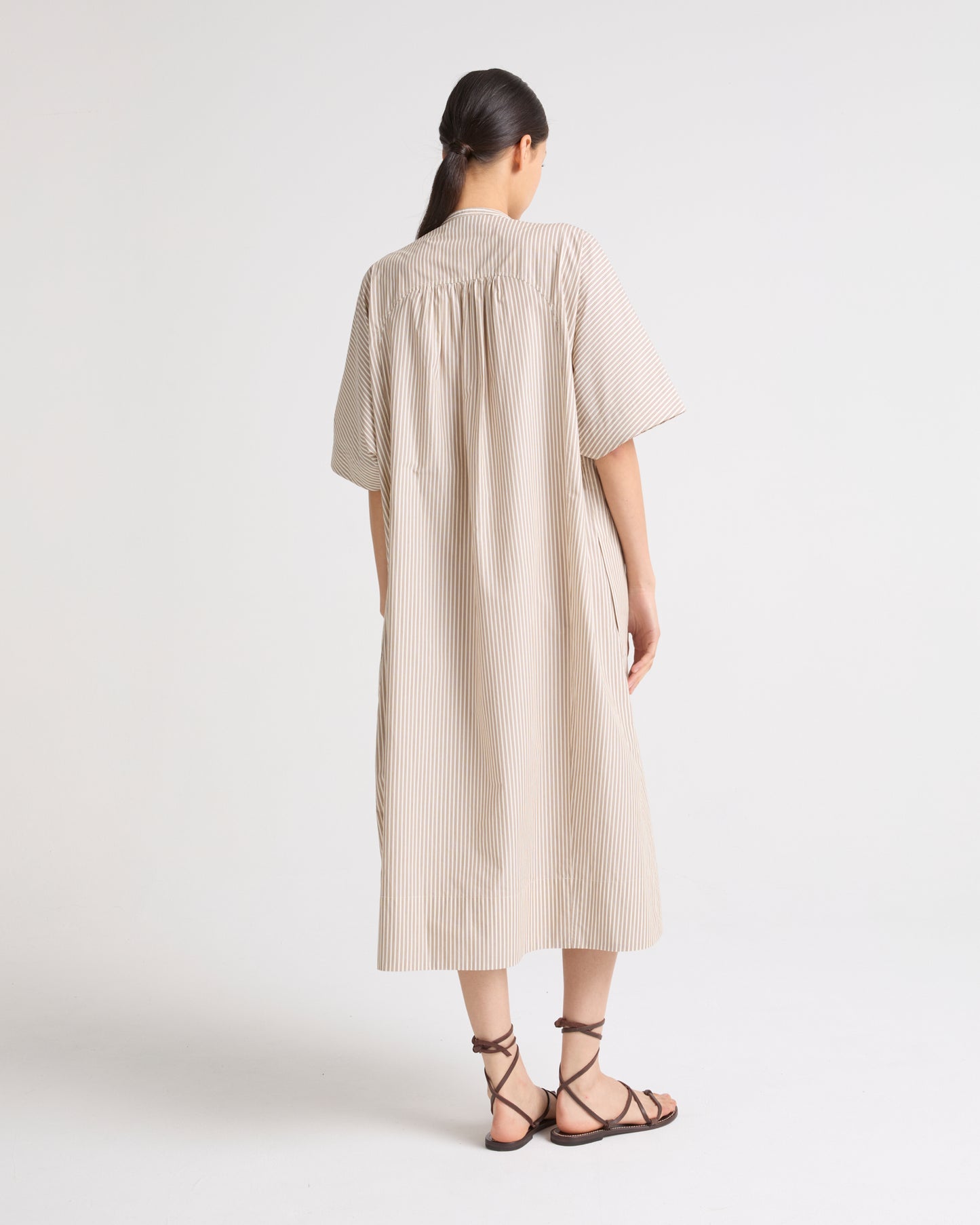 Cotton poplin kaftan dress