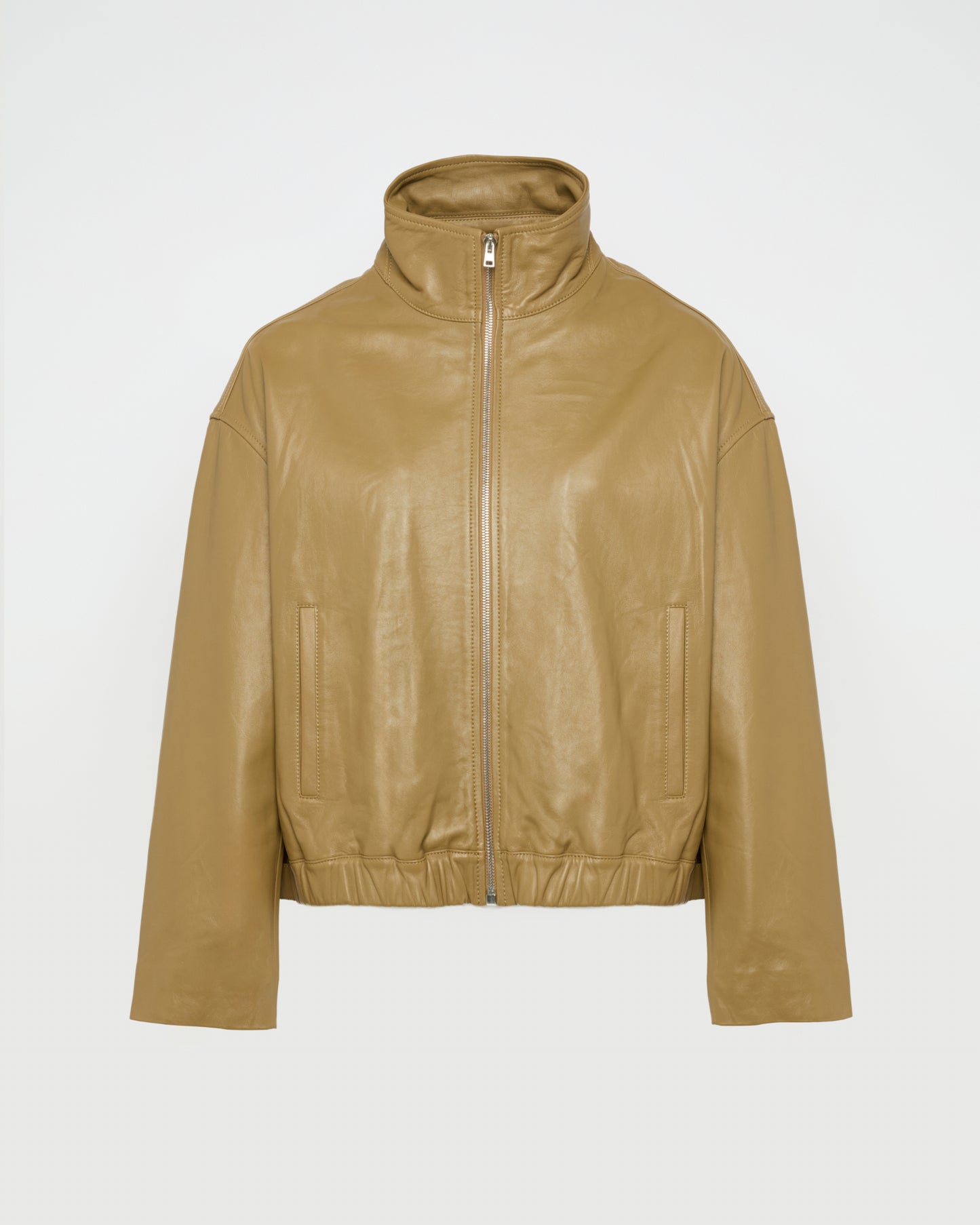 Lamb leather blouson