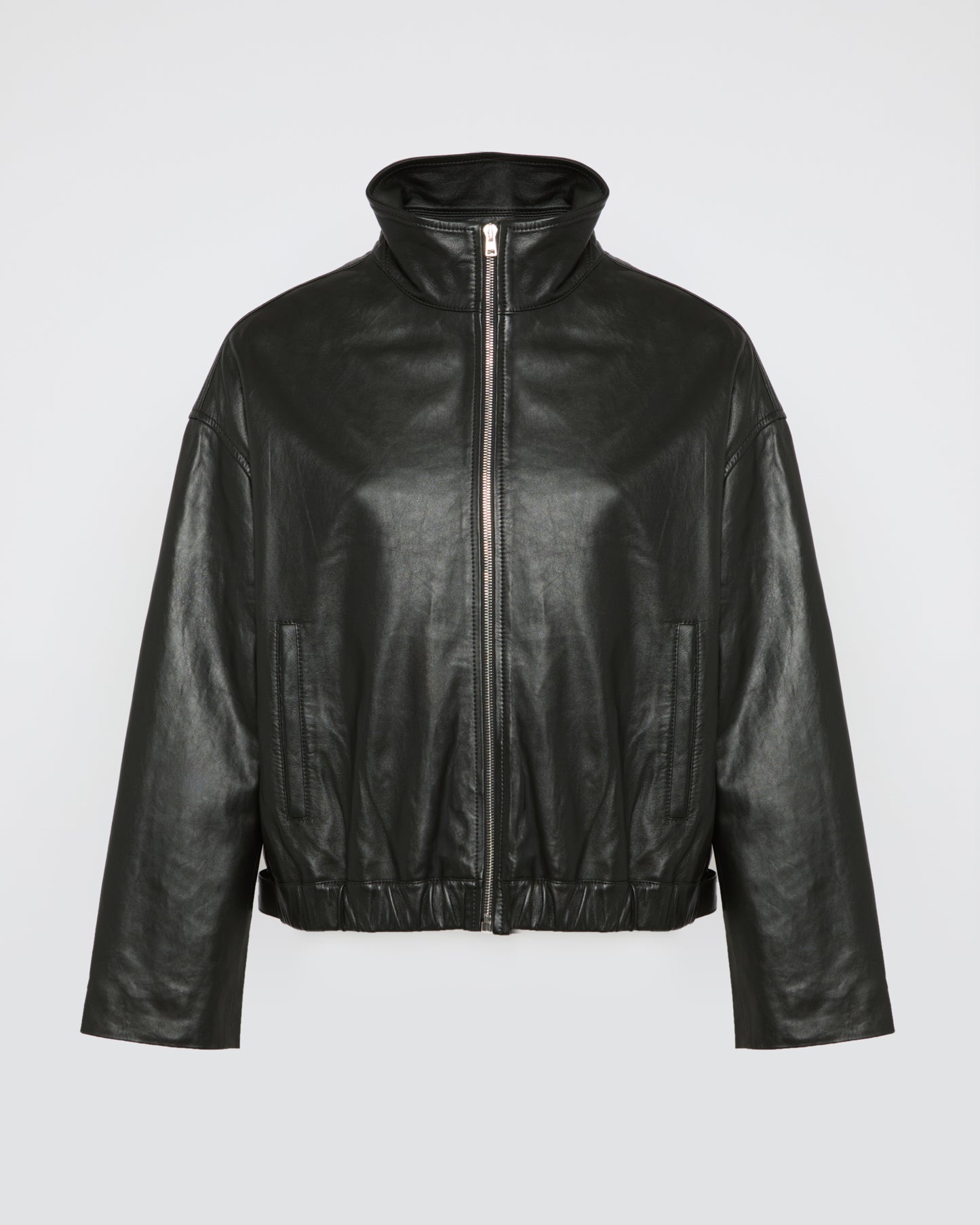 Lamb leather blouson