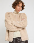 Merino knit and mink jacket