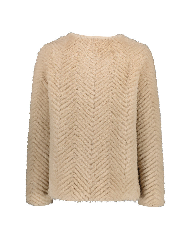 Merino knit and mink jacket - Yves Salomon