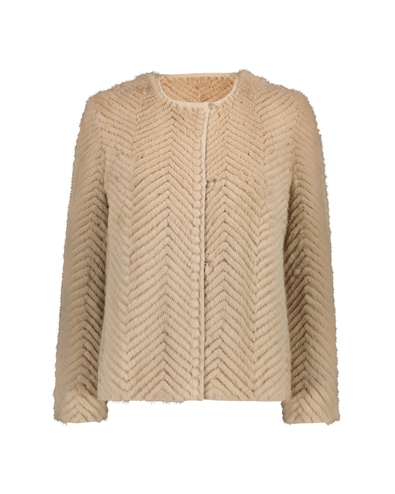 Merino knit and mink jacket - Yves Salomon