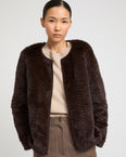 Merino knit and mink jacket