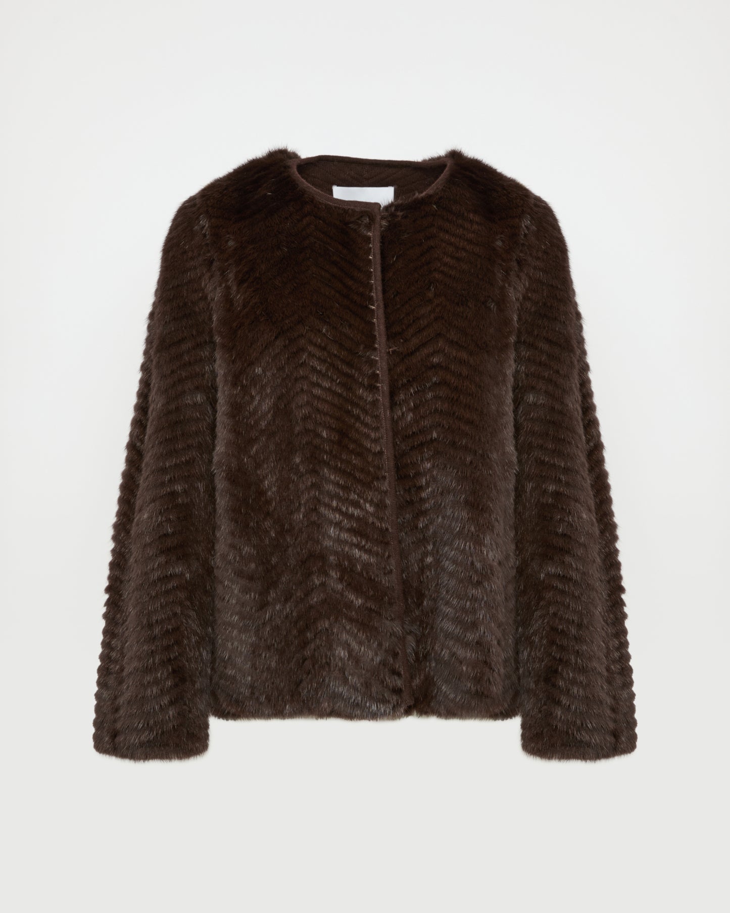 Merino knit and mink jacket