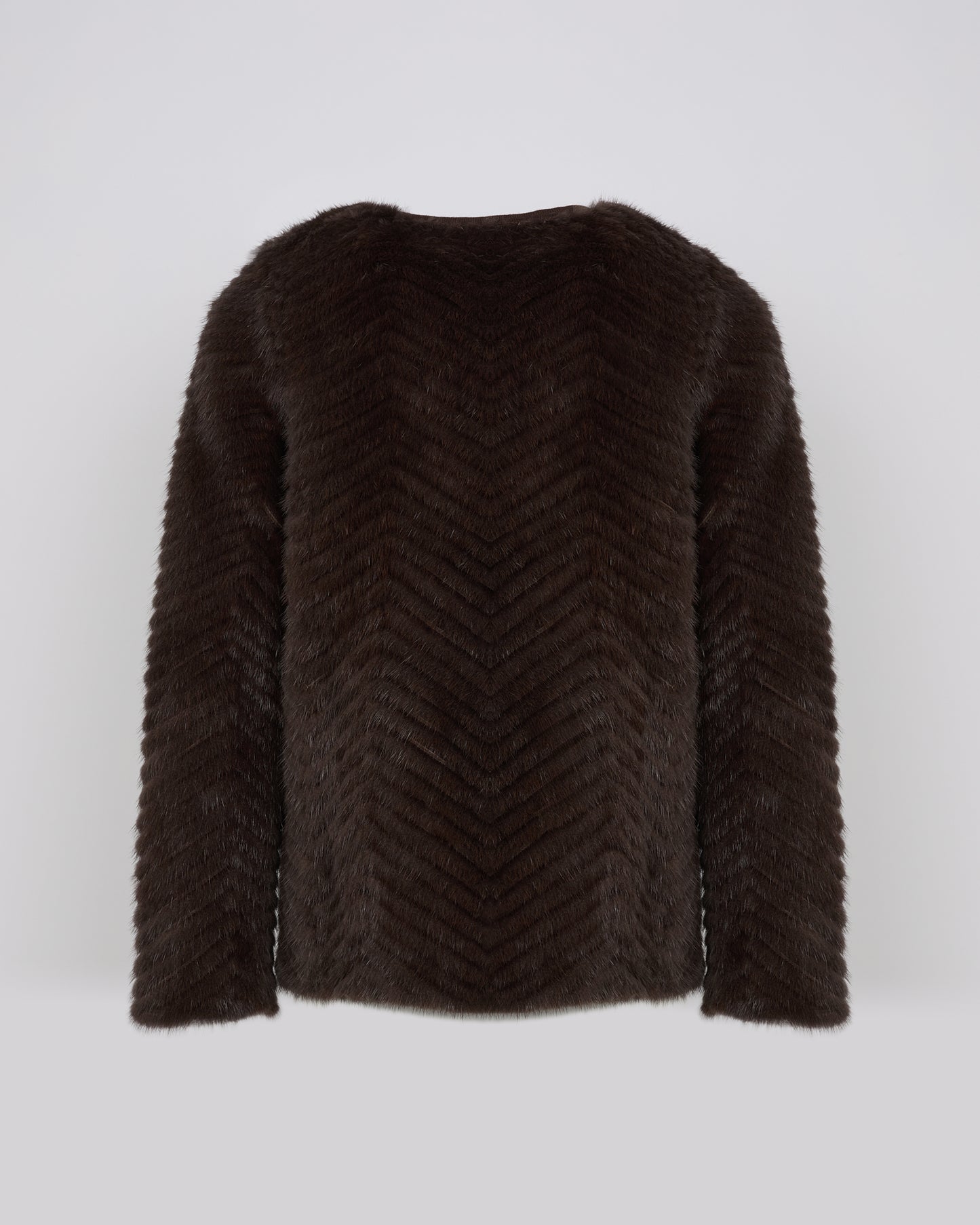 Merino knit and mink fur jacket