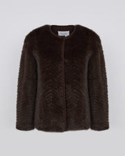 Merino knit and mink jacket