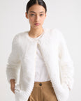 Merino knit and mink jacket