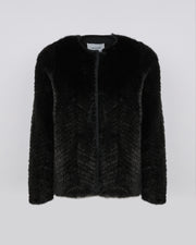 Merino knit and mink jacket