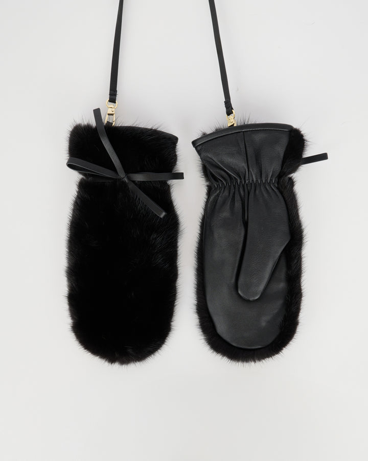 Mink fur and leather mittens - New Fall/Winter Collection