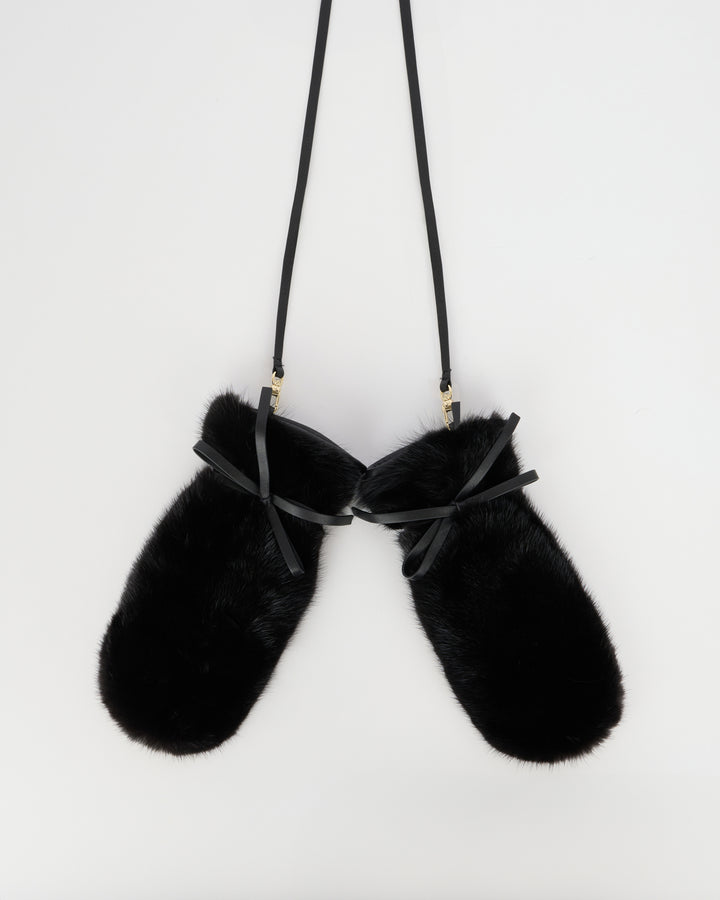 Mink fur and leather mittens - New Fall/Winter Collection