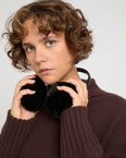 Mink fur earmuffs