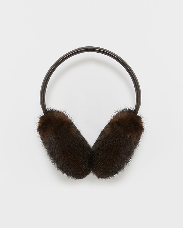 Mink fur earmuffs