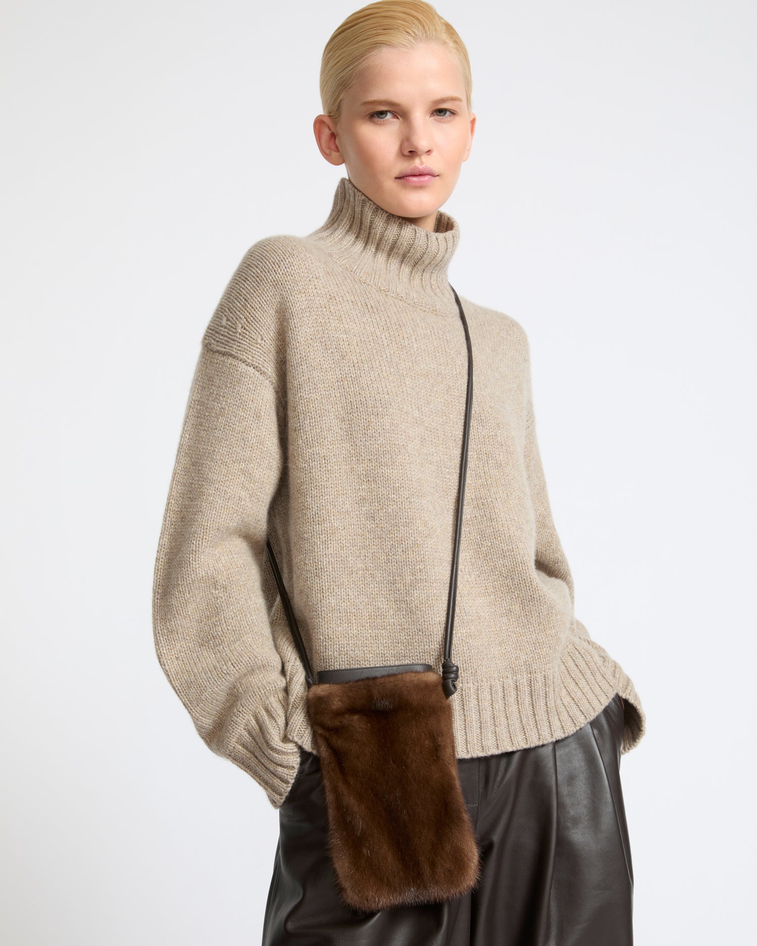 Mink fur and leather bag - Yves Salomon - New Fall Winter Collection