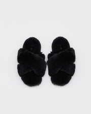 Rex rabbit fur slippers