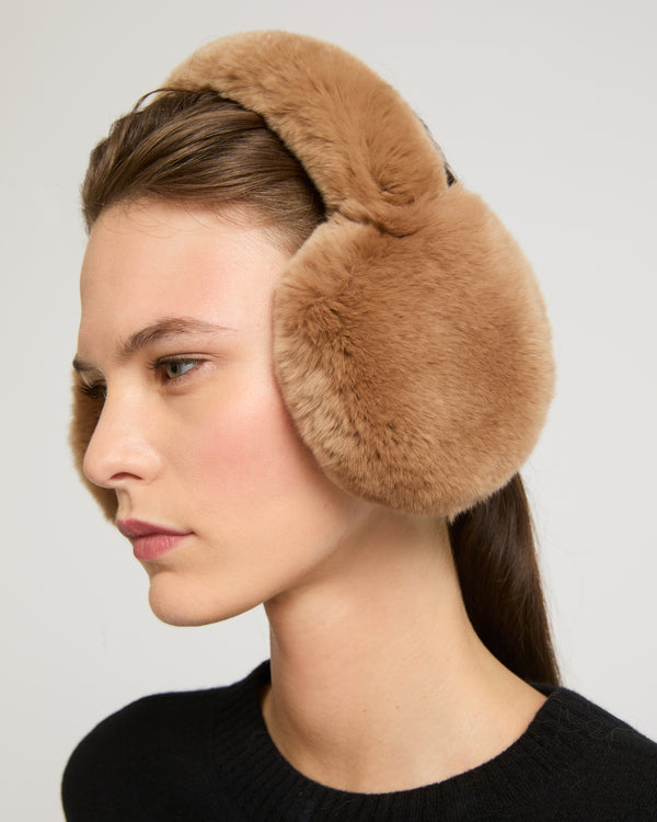 Rex fur earmuffs - camel - Yves Salomon