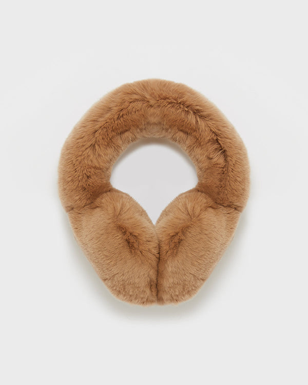 Rex fur earmuffs - camel - Yves Salomon