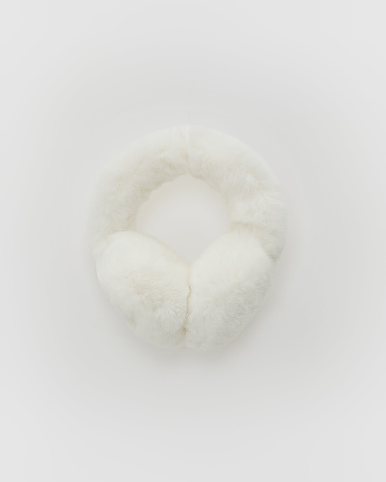 Rex rabbit fur earmuffs - white - Yves Salomon – Yves Salomon US