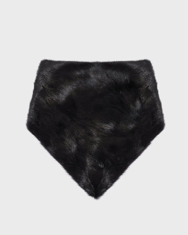 Mink bandana - black - Yves Salomon