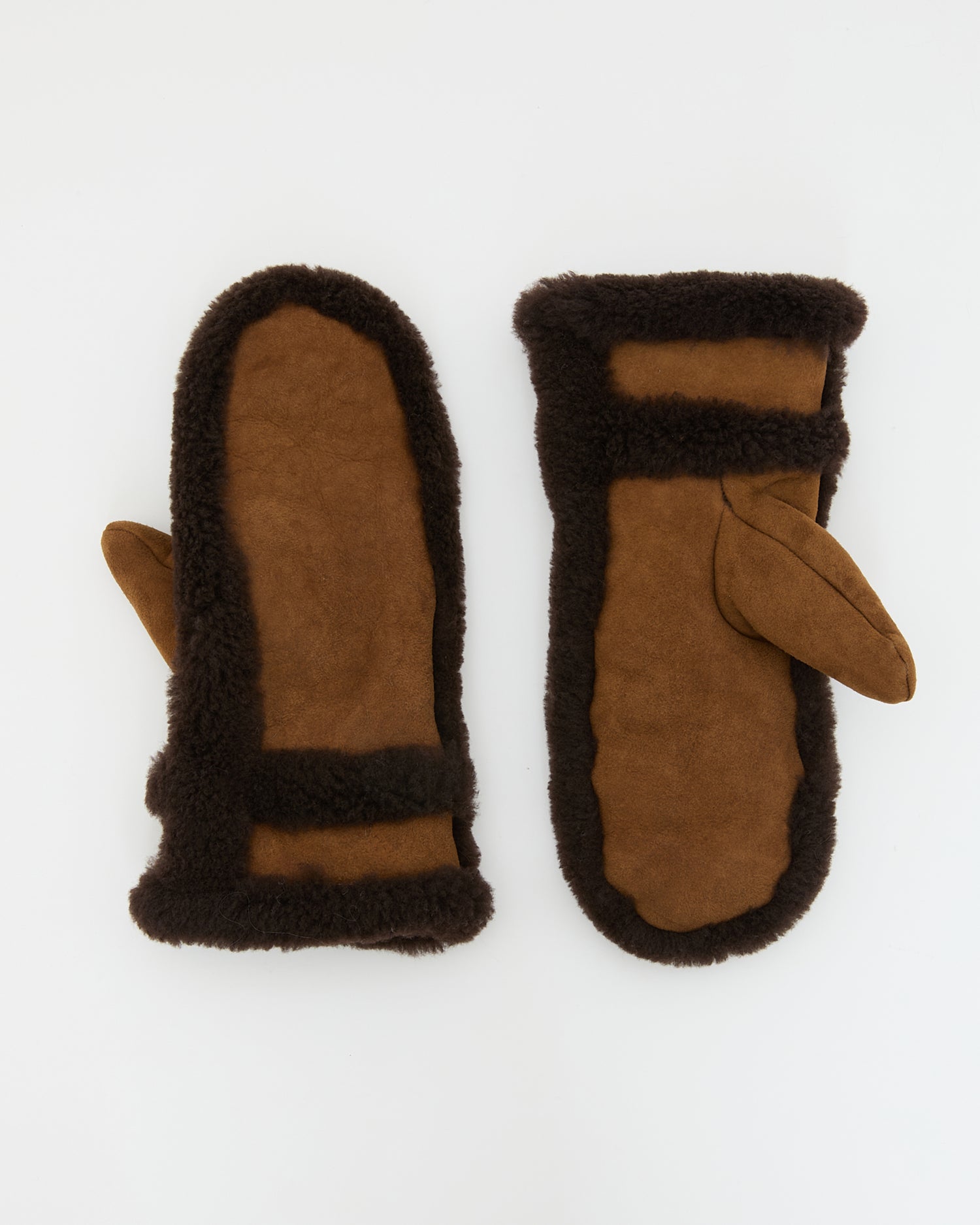 Curly Merino lamb mittens - Yves Salomon