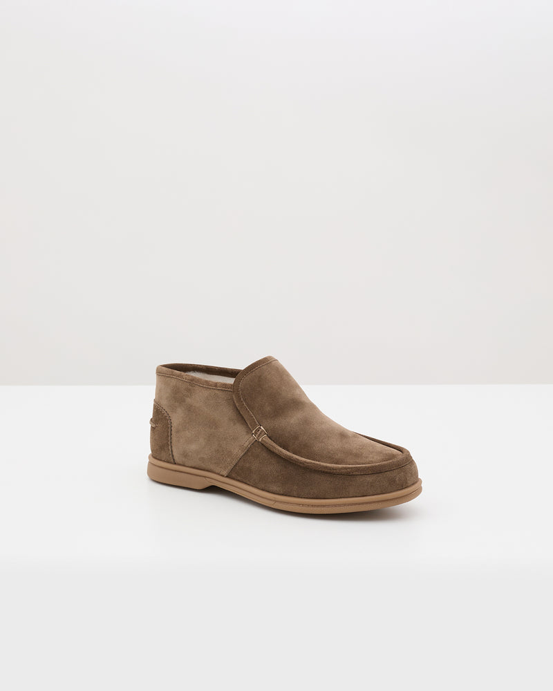 Lace-up boots in stiff Merinillo - khaki - Yves Salomon