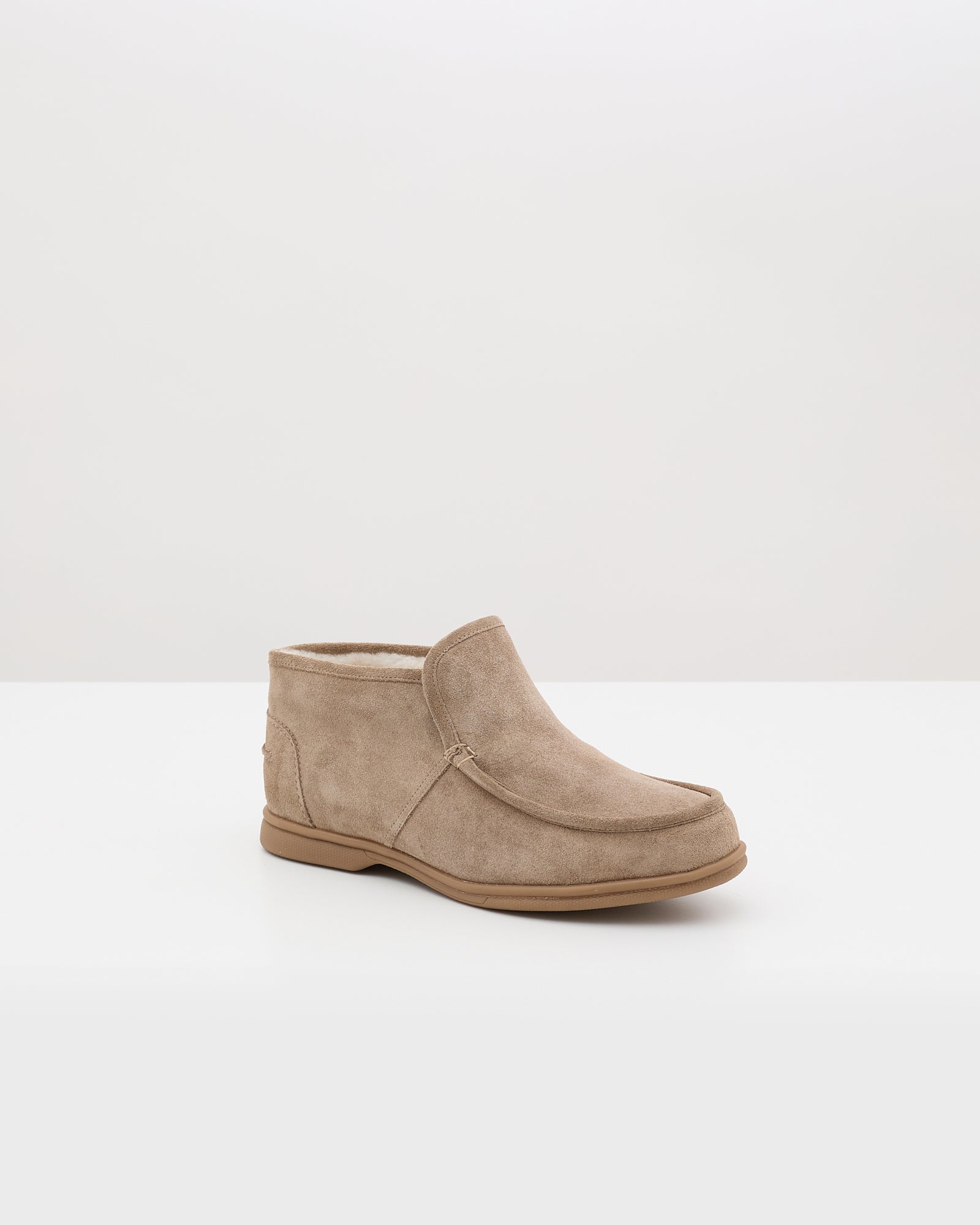 Lace-up boots in stiff Merinillo - taupe - Winter sale – Yves