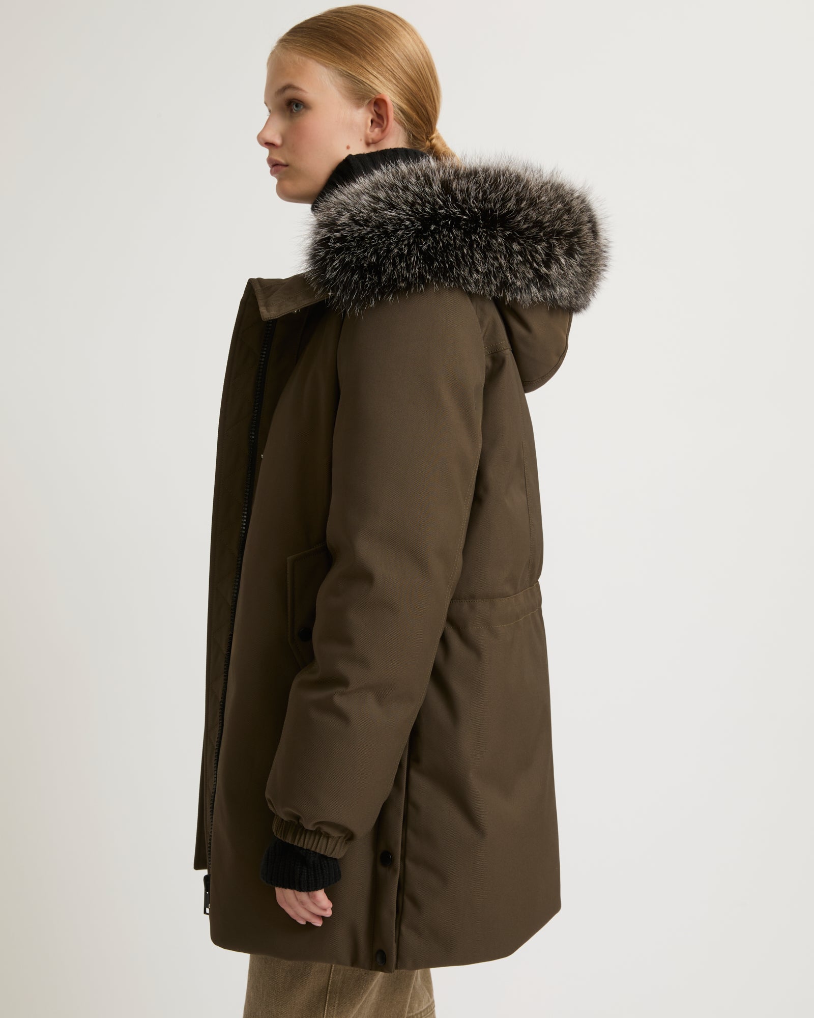 Fox lined parka on sale