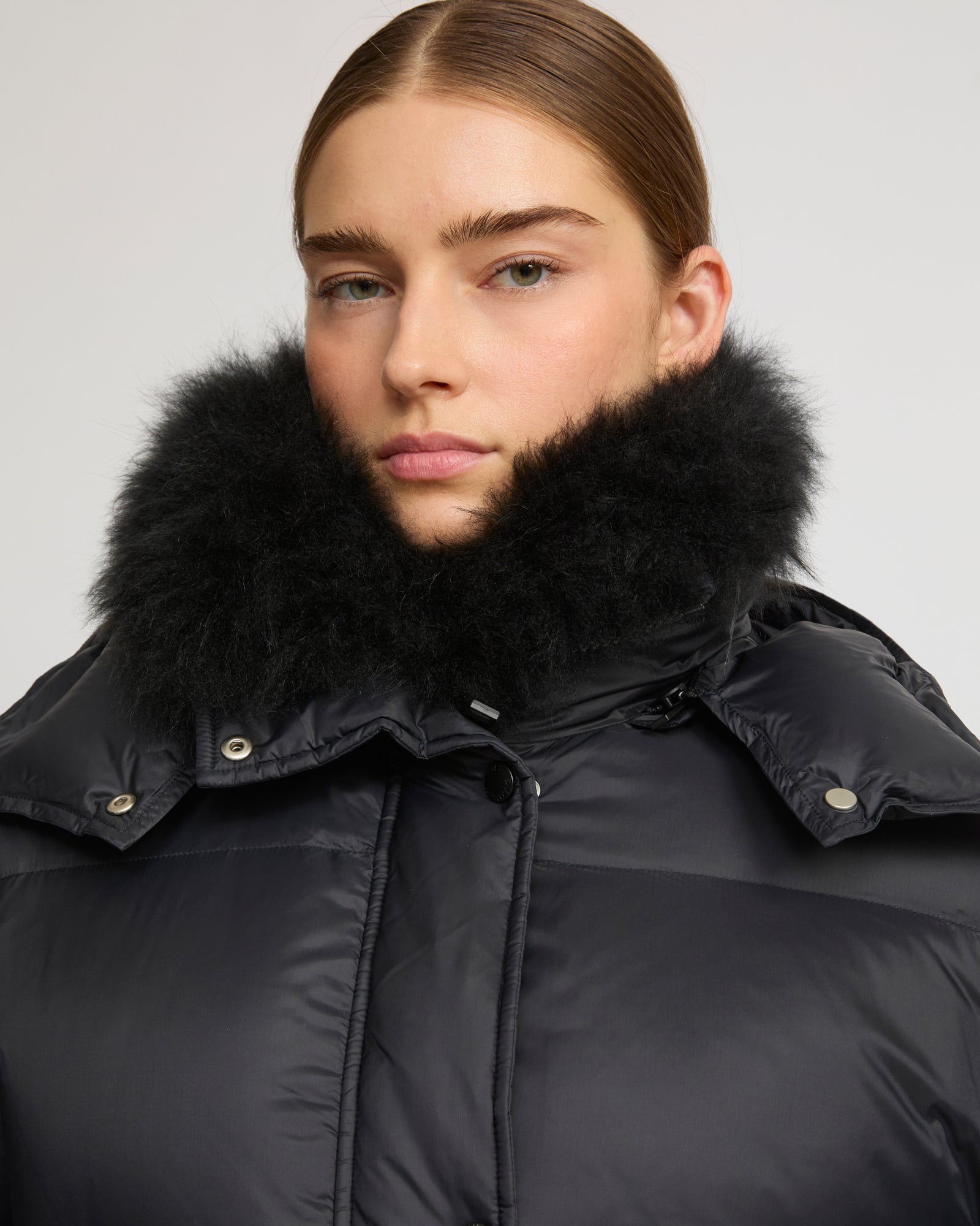 Extra-long down jacket with hood - Yves Salomon