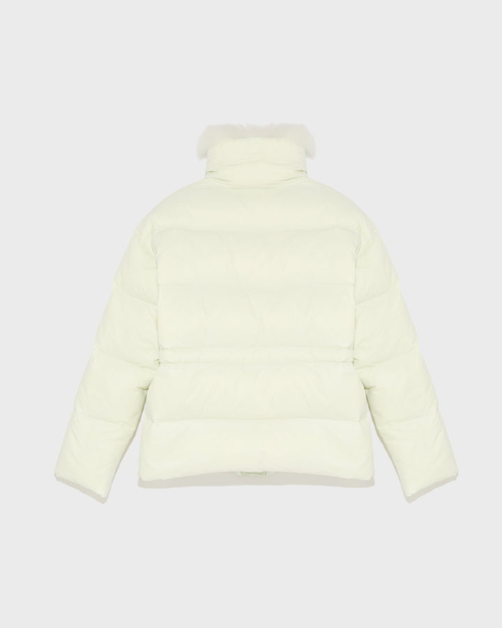 Balck Friday 2025 - Yves Salomon - Down jacket with fluffy lambswool trim