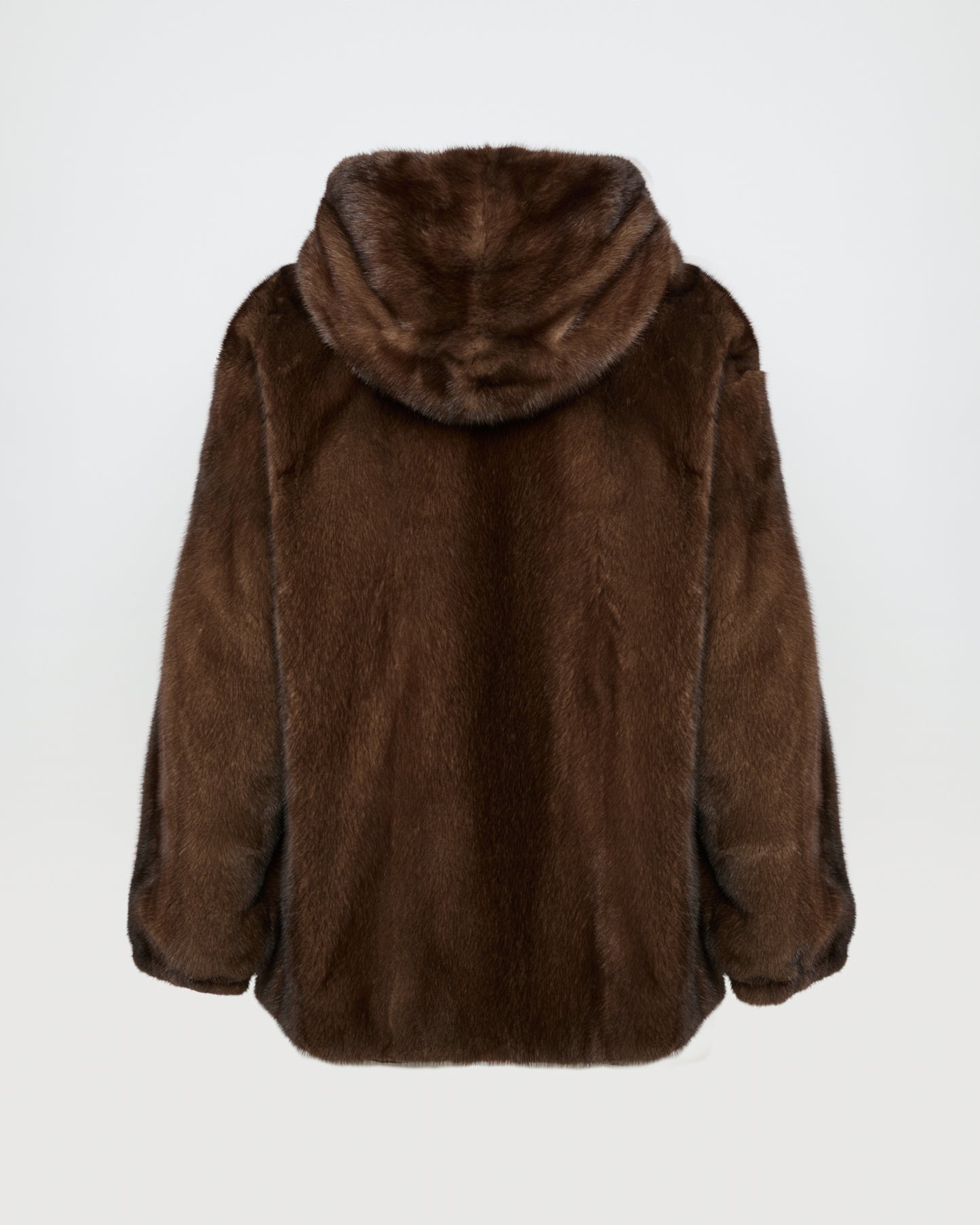 Mink reversible technical fabric hoodie -Yves Salomon