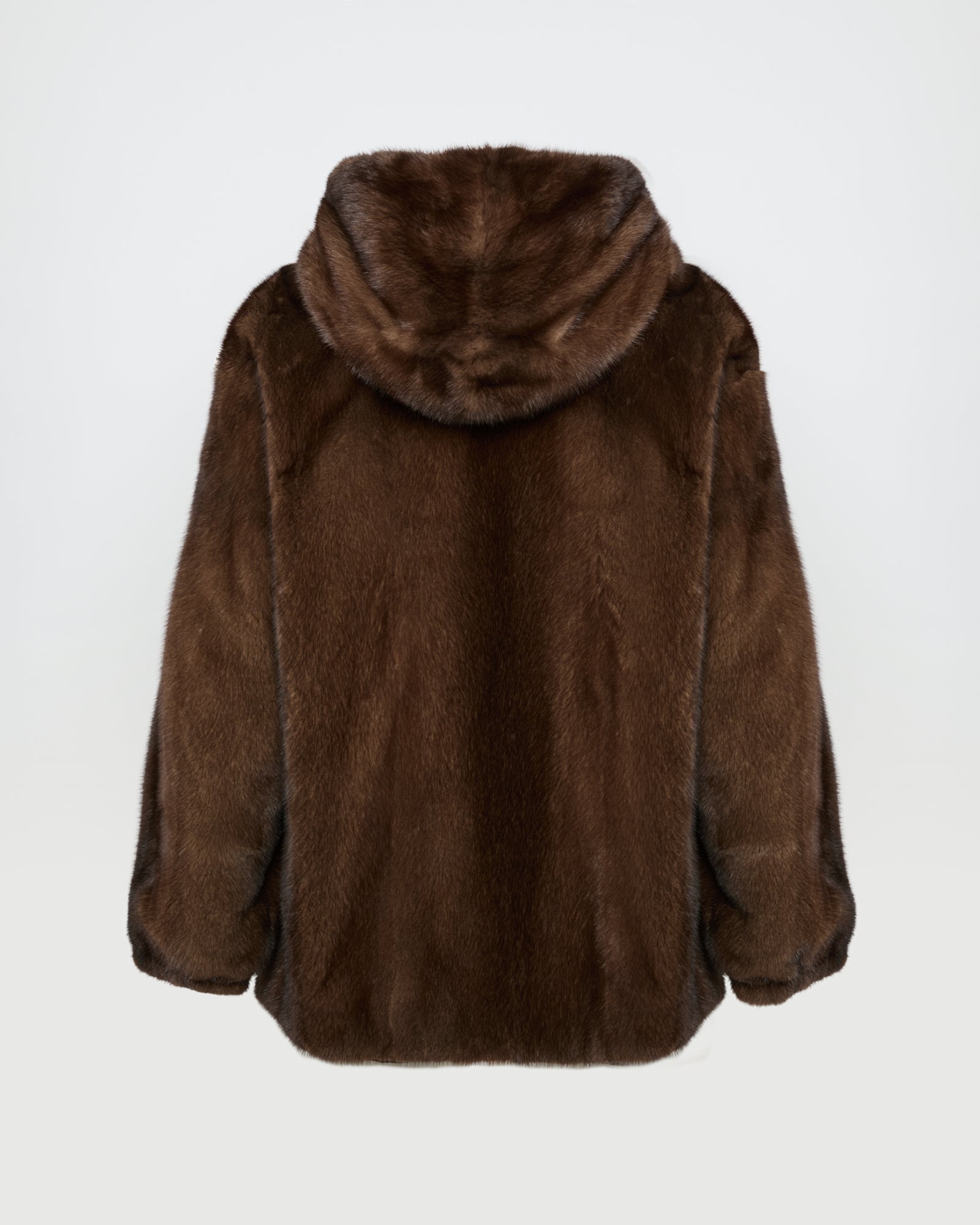 Mink reversible technical fabric hoodie -Yves Salomon