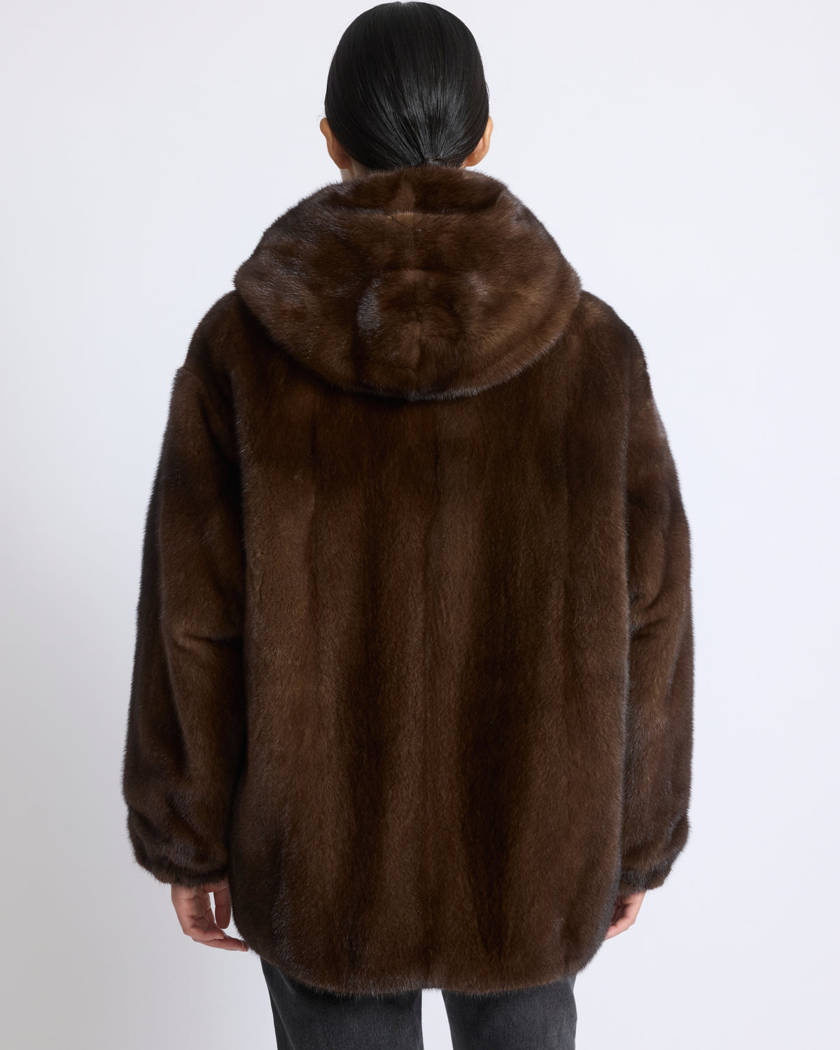 Reversible technical fabric hoodie with mink fur - Yves Salomon - New Fall/Winter Collection