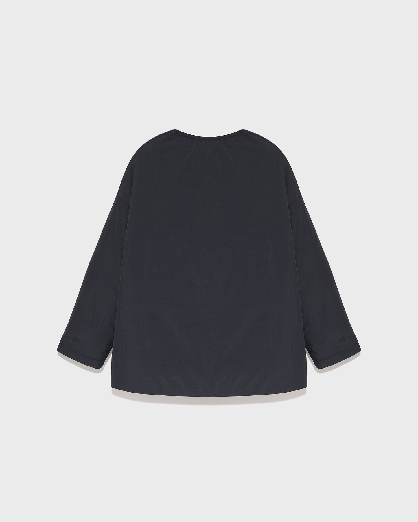 Short down jacket with drawstring neck