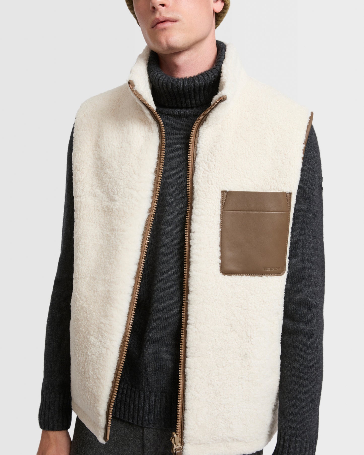 Winter sale & boxing day Yves Salomon -Reversible shearling fleece gilet