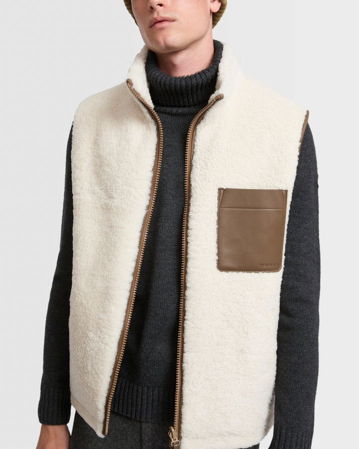 Winter sale & boxing day Yves Salomon -Reversible shearling fleece gilet