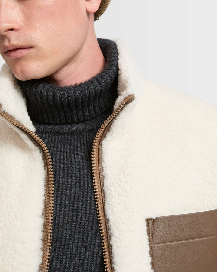 Winter sale & boxing day Yves Salomon -Reversible shearling fleece gilet
