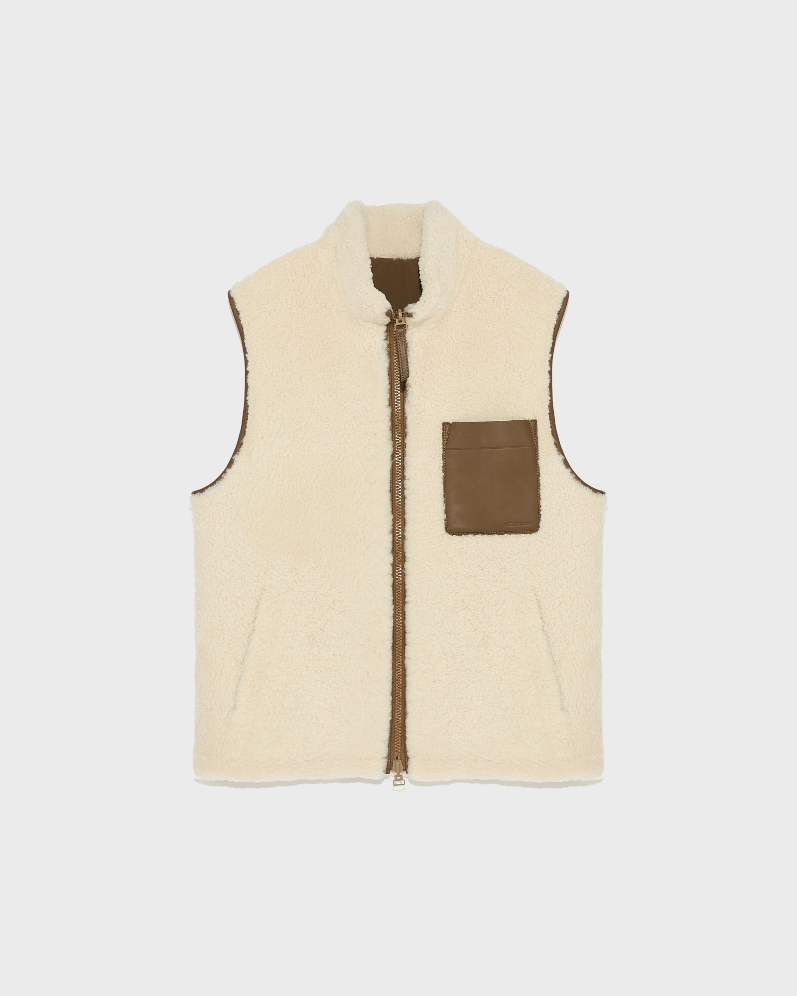 Winter sale & boxing day Yves Salomon -Reversible shearling fleece gilet